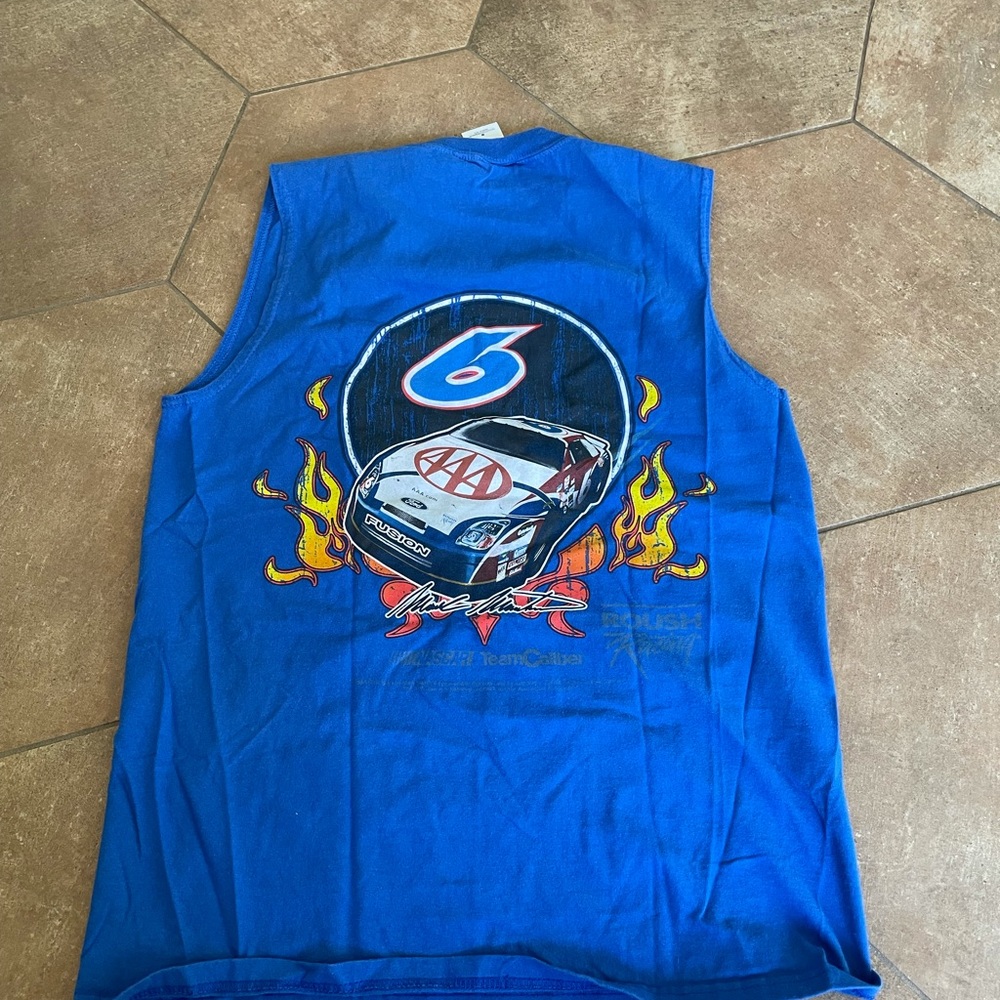 Vintage nascar muscle tee with flames
